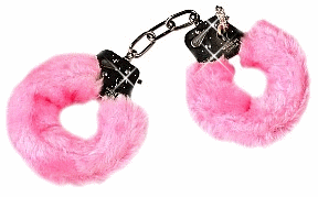 pink fuzzy handcuffs